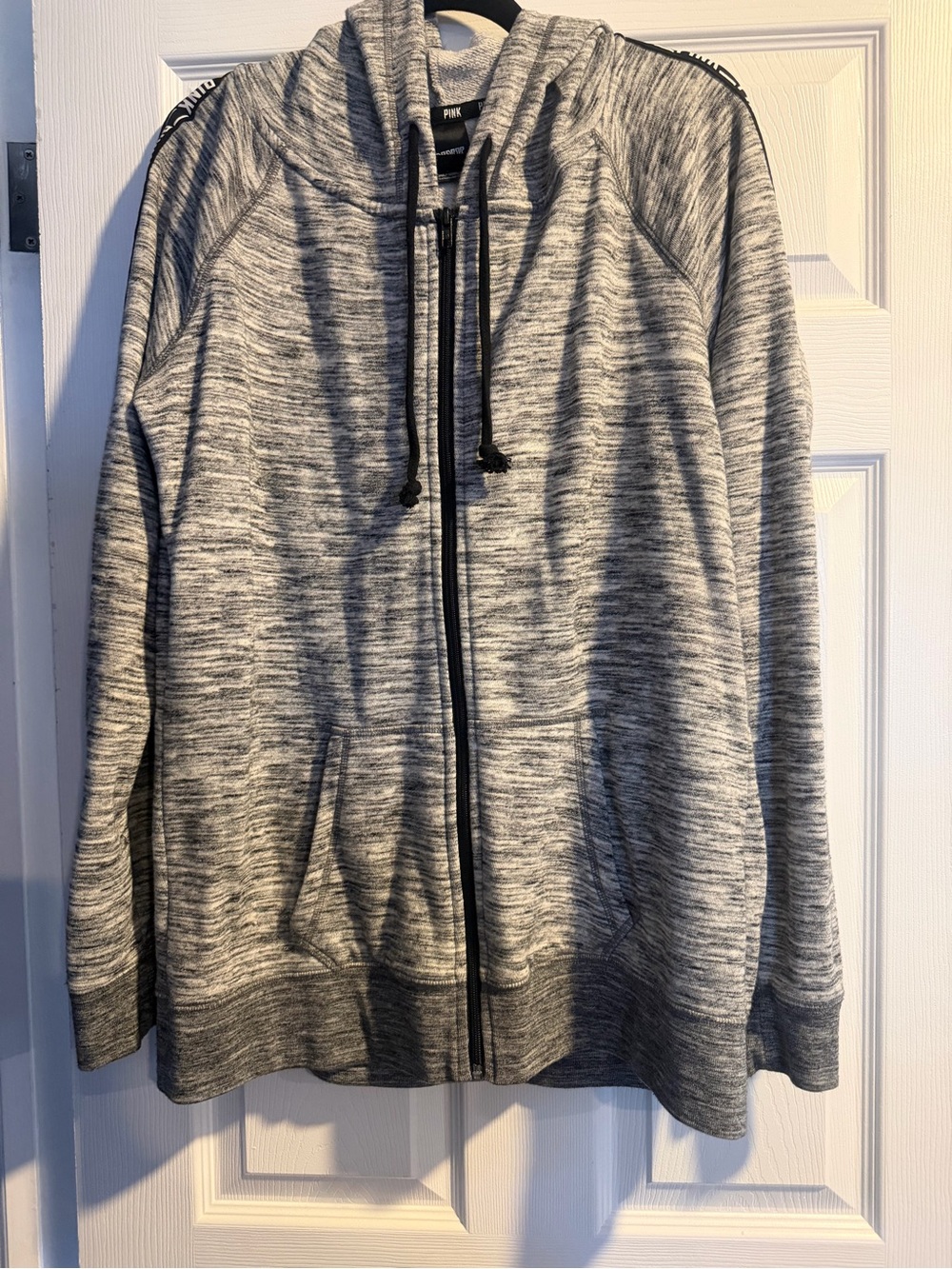 Pink Ultimate Victorias Secret Oversized Hoodie Sweatshirt Gray L